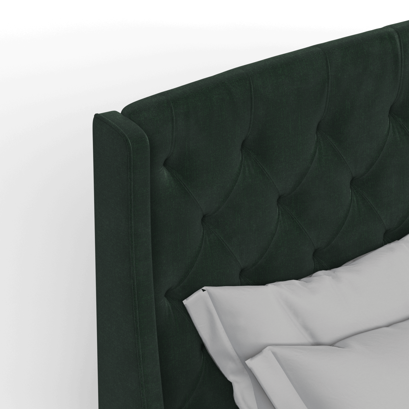 Sophia Upholstered Bed with Buttoned Headboard