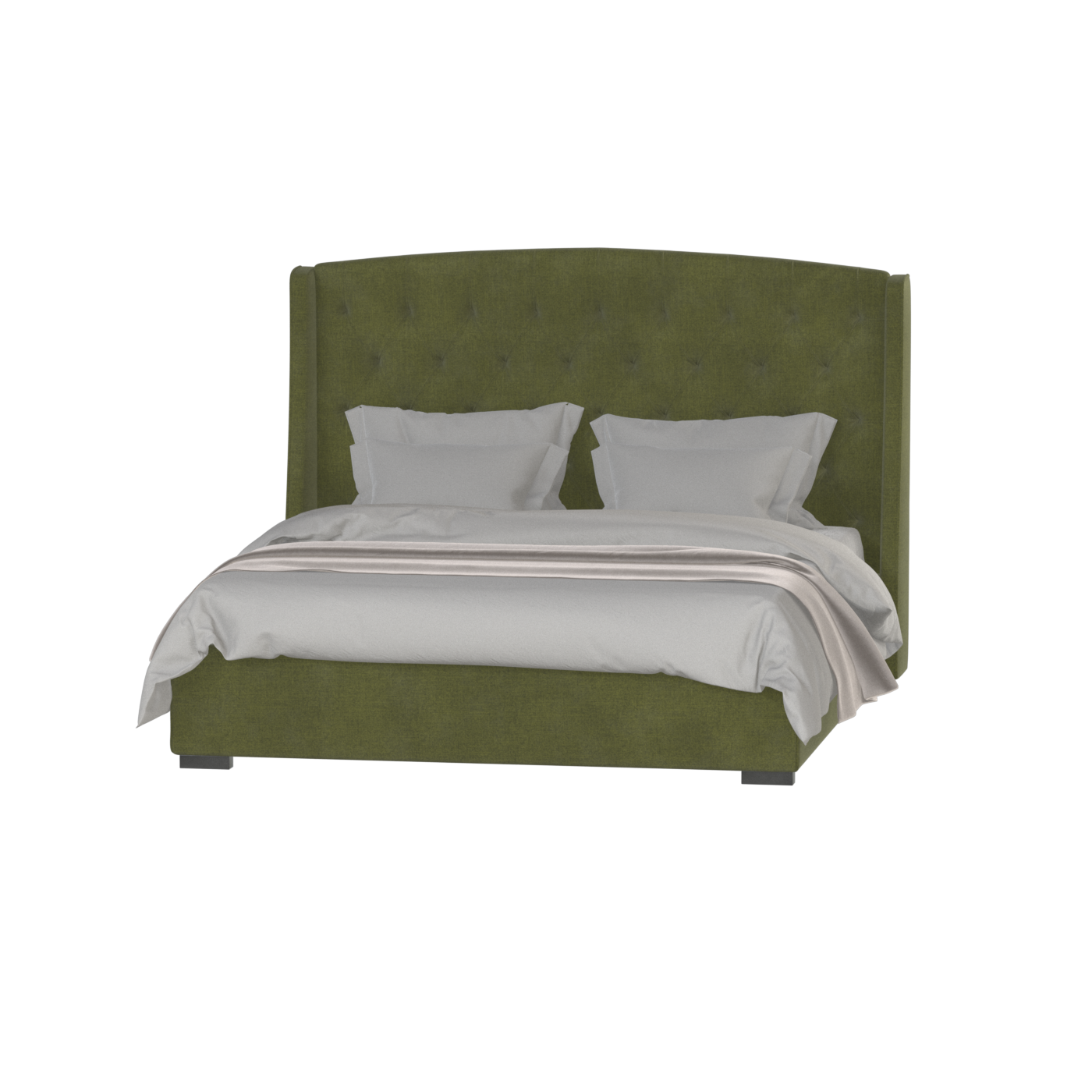 Sophia Upholstered Bed with Buttoned Headboard