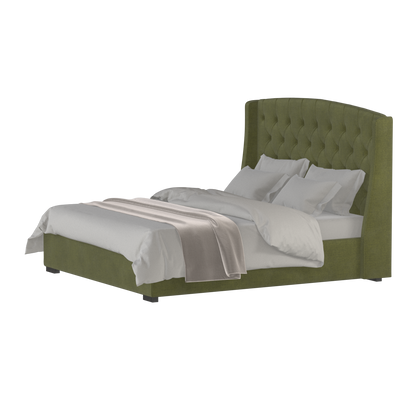 Sophia Upholstered Bed with Buttoned Headboard