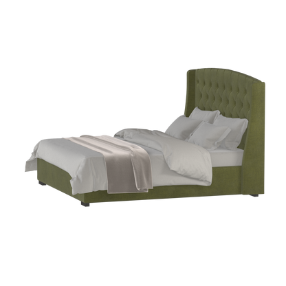 Sophia Upholstered Bed with Buttoned Headboard