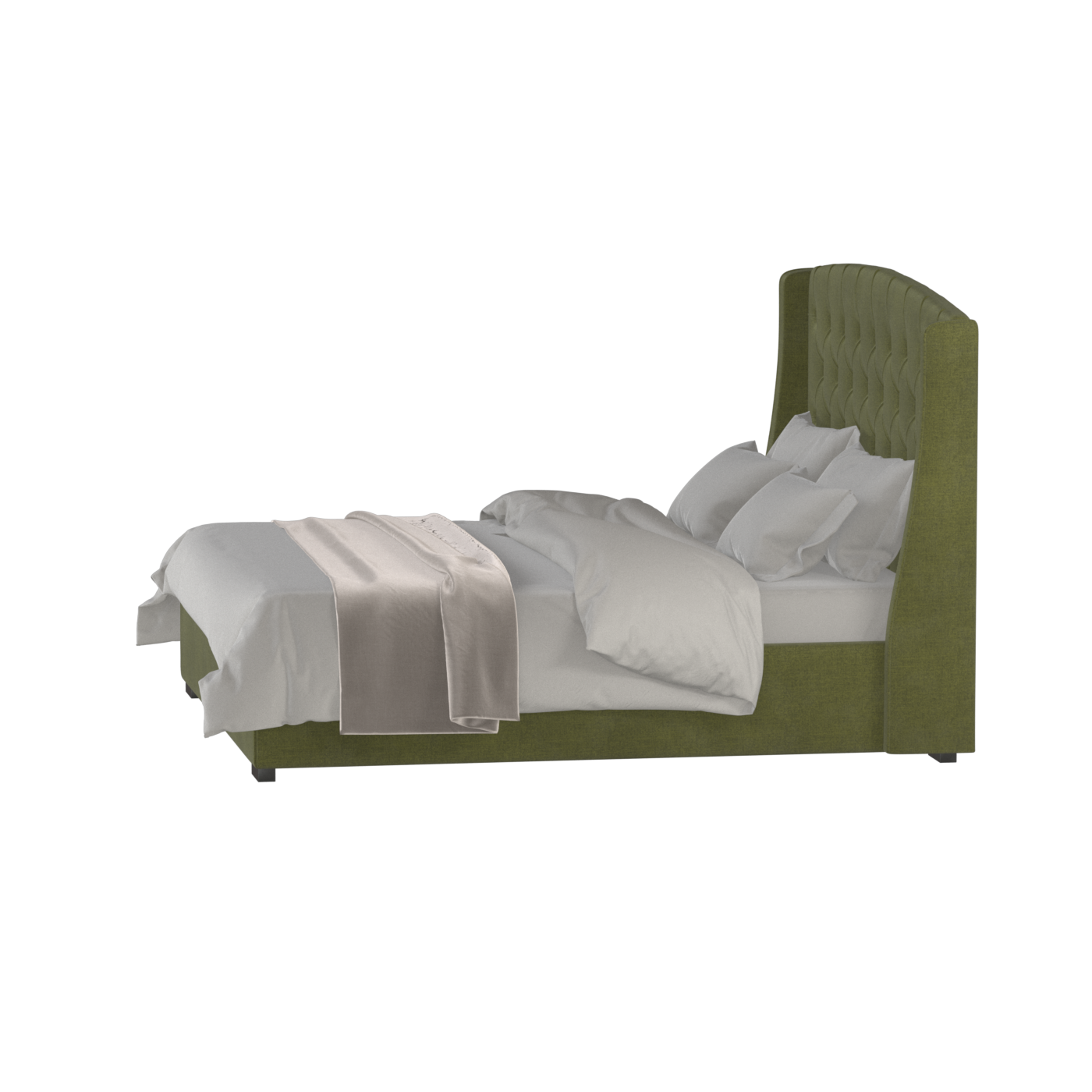 Sophia Upholstered Bed with Buttoned Headboard