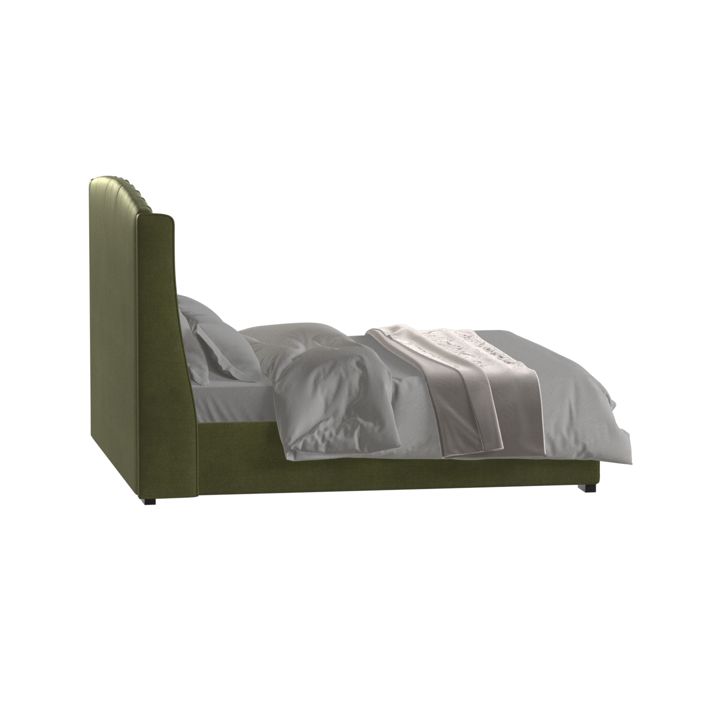 Sophia Upholstered Bed with Buttoned Headboard