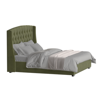 Sophia Upholstered Bed with Buttoned Headboard
