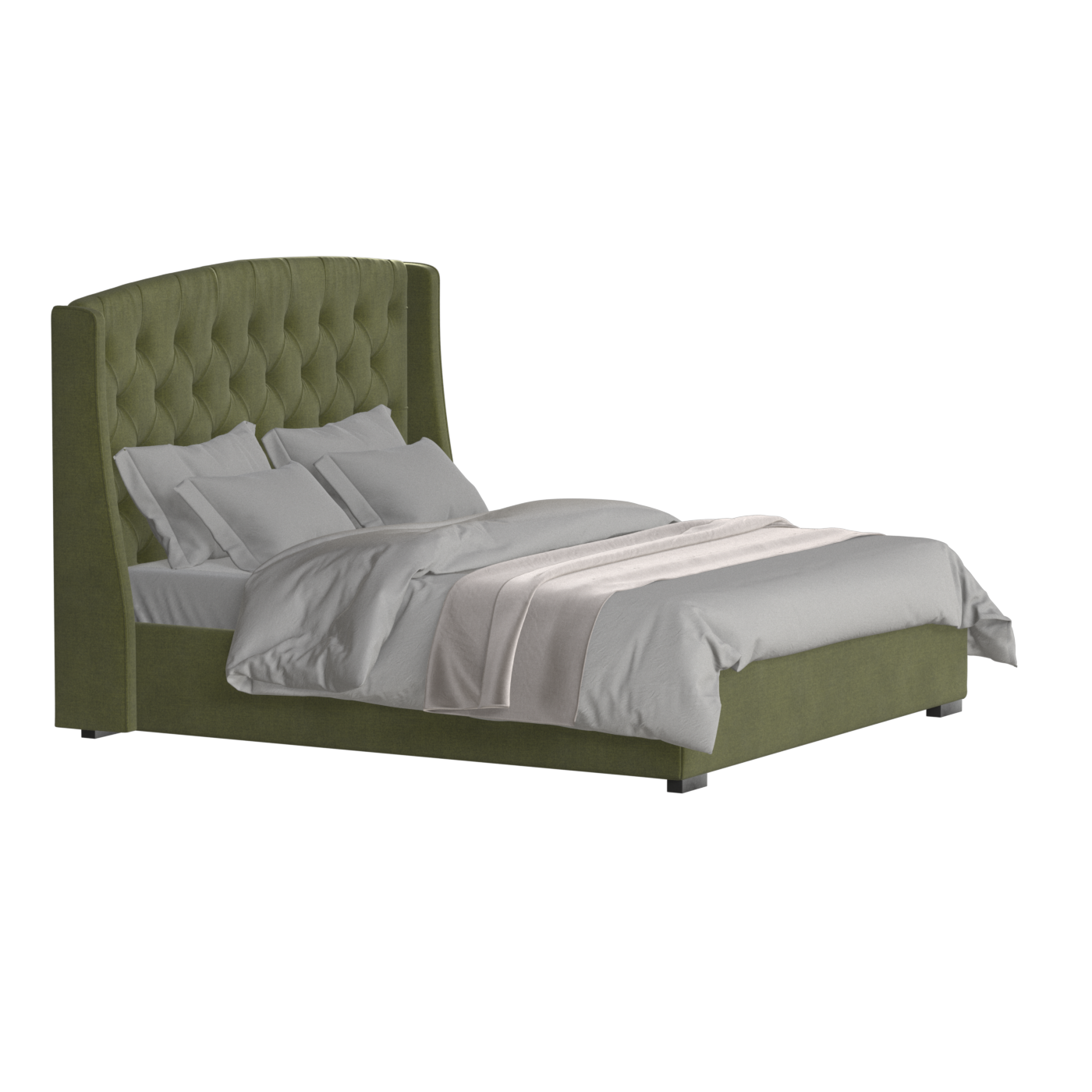 Sophia Upholstered Bed with Buttoned Headboard