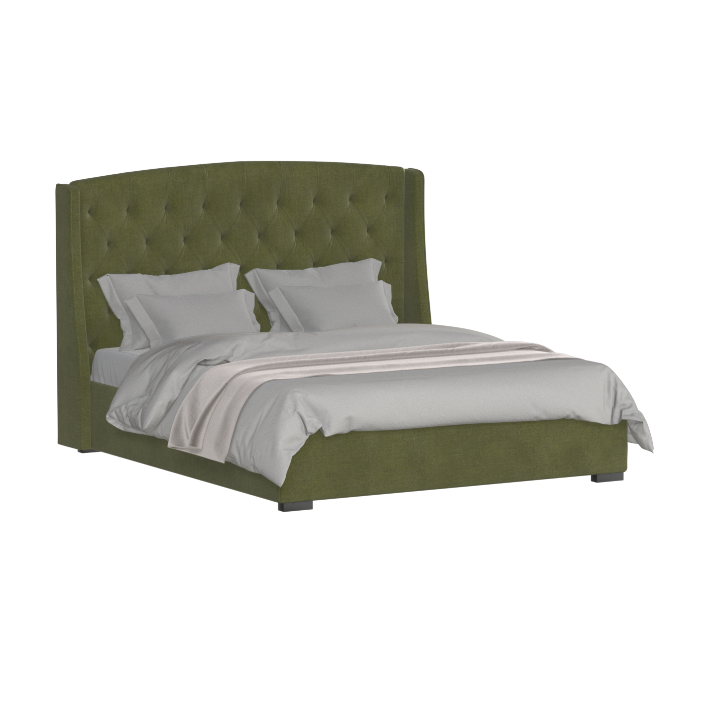 Sophia Upholstered Bed with Buttoned Headboard