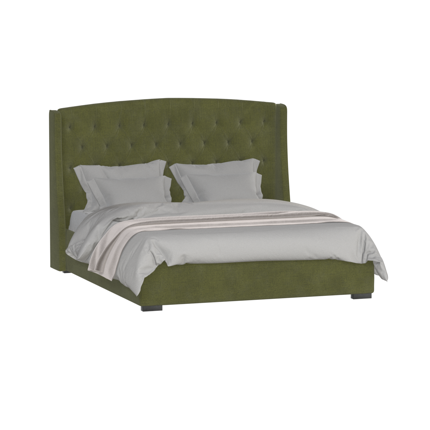 Sophia Upholstered Bed with Buttoned Headboard