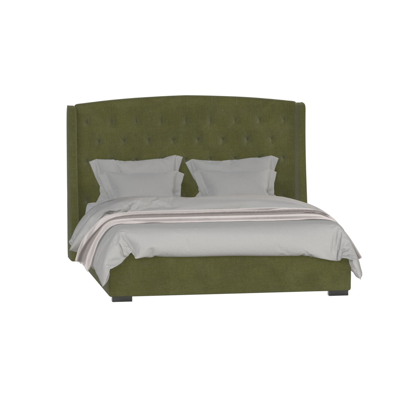 Sophia Upholstered Bed with Buttoned Headboard