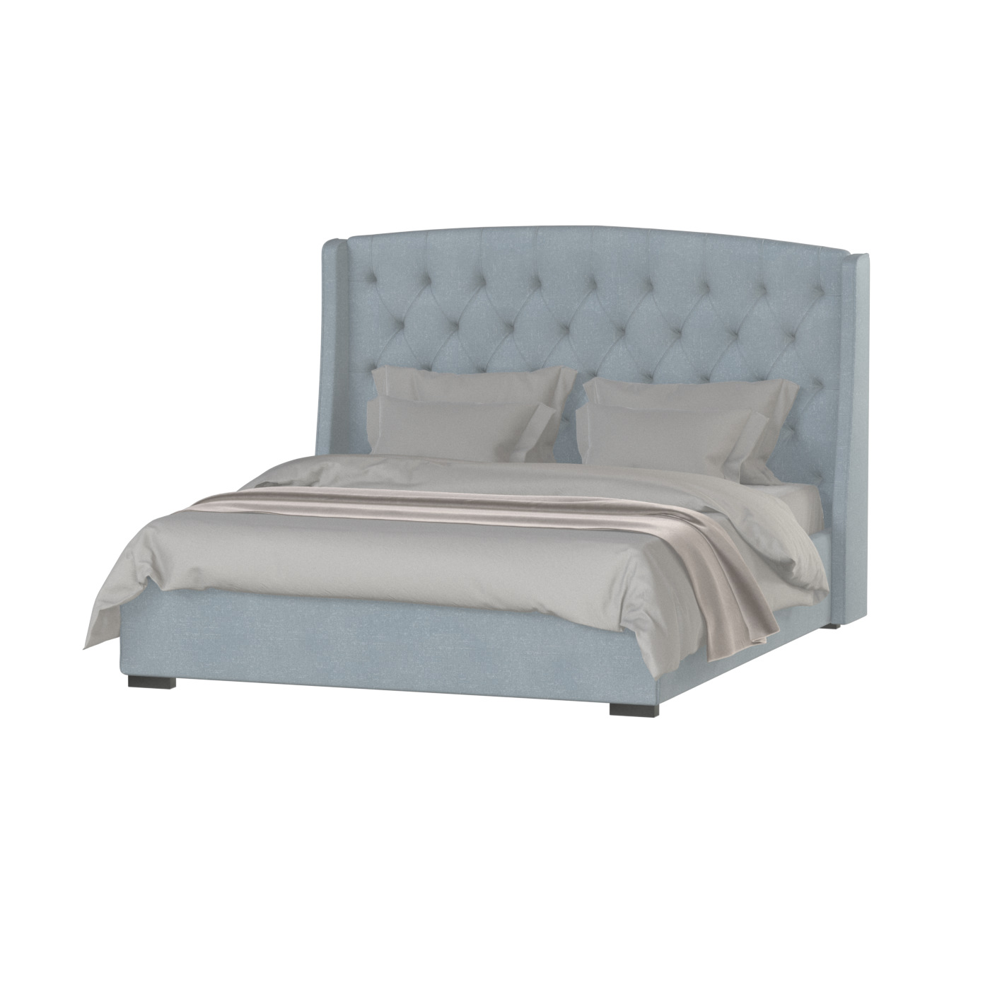Sophia Upholstered Bed with Buttoned Headboard