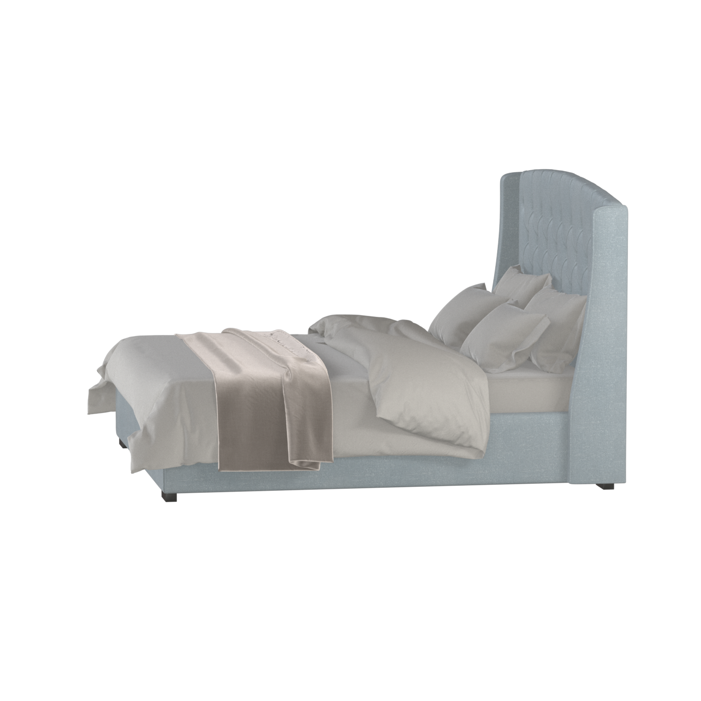 Sophia Upholstered Bed with Buttoned Headboard