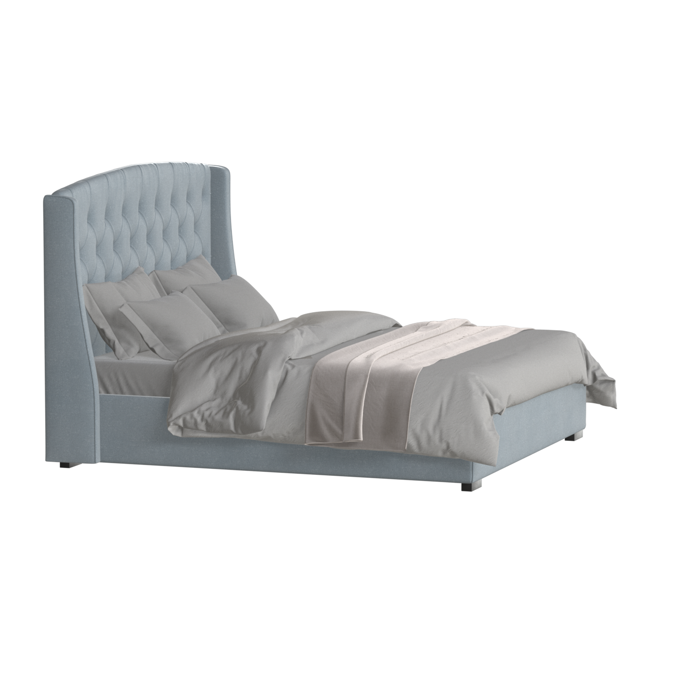 Sophia Upholstered Bed with Buttoned Headboard
