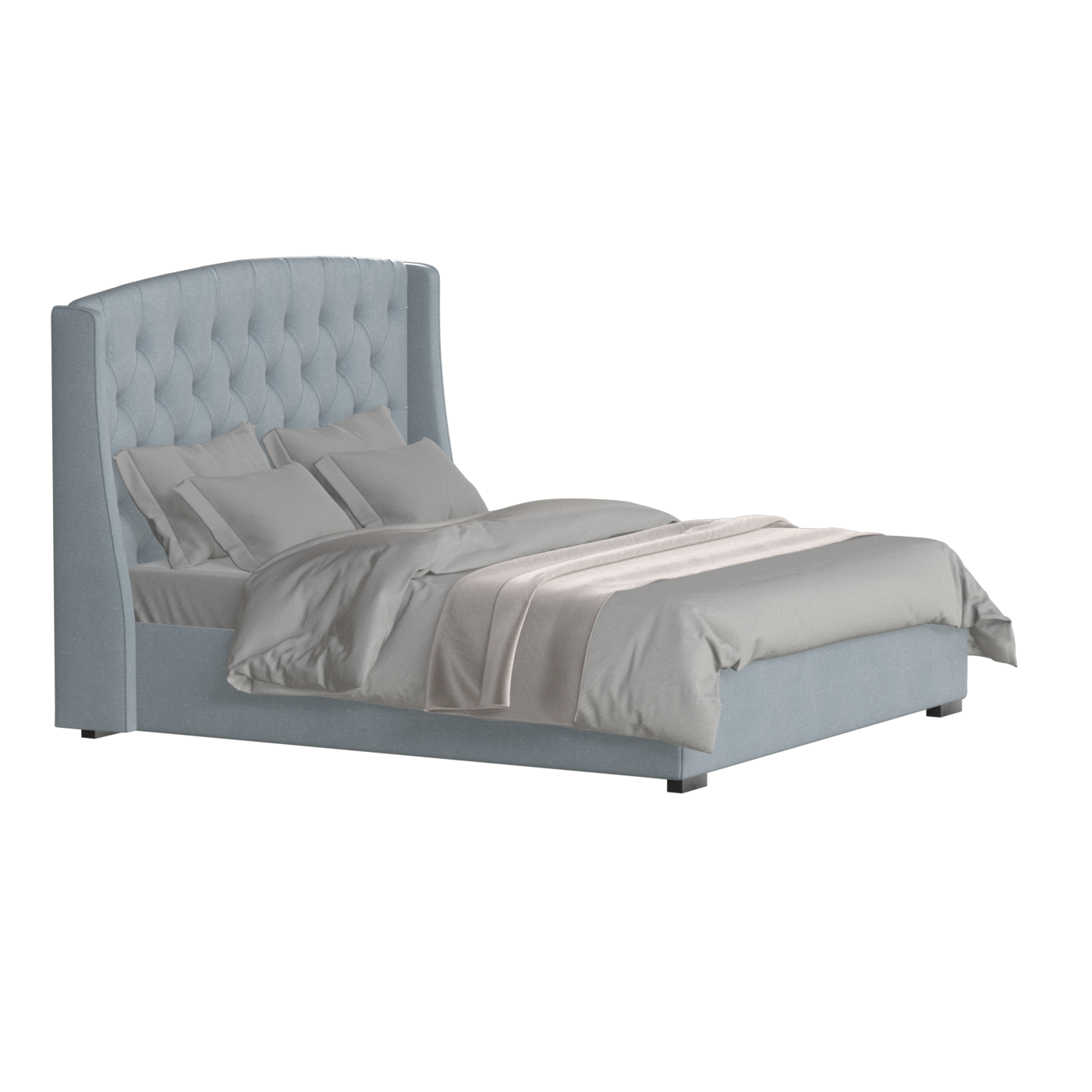 Sophia Upholstered Bed with Buttoned Headboard