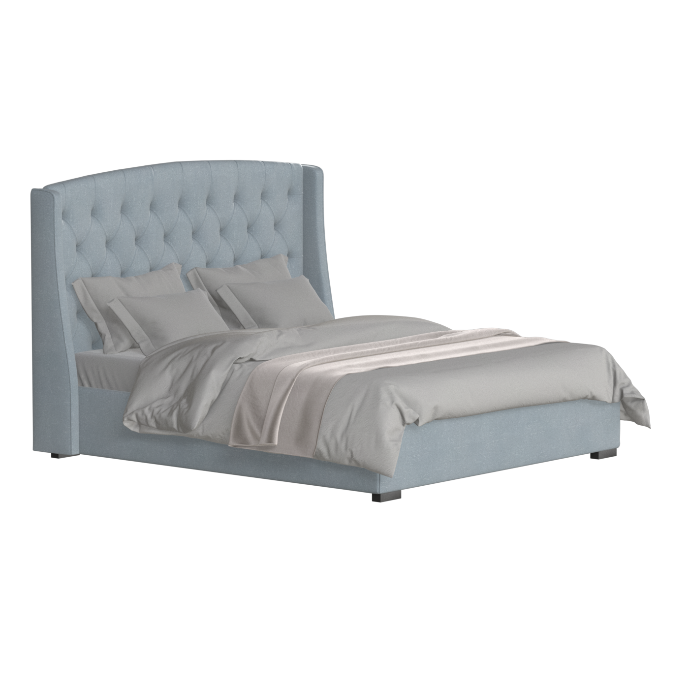 Sophia Upholstered Bed with Buttoned Headboard