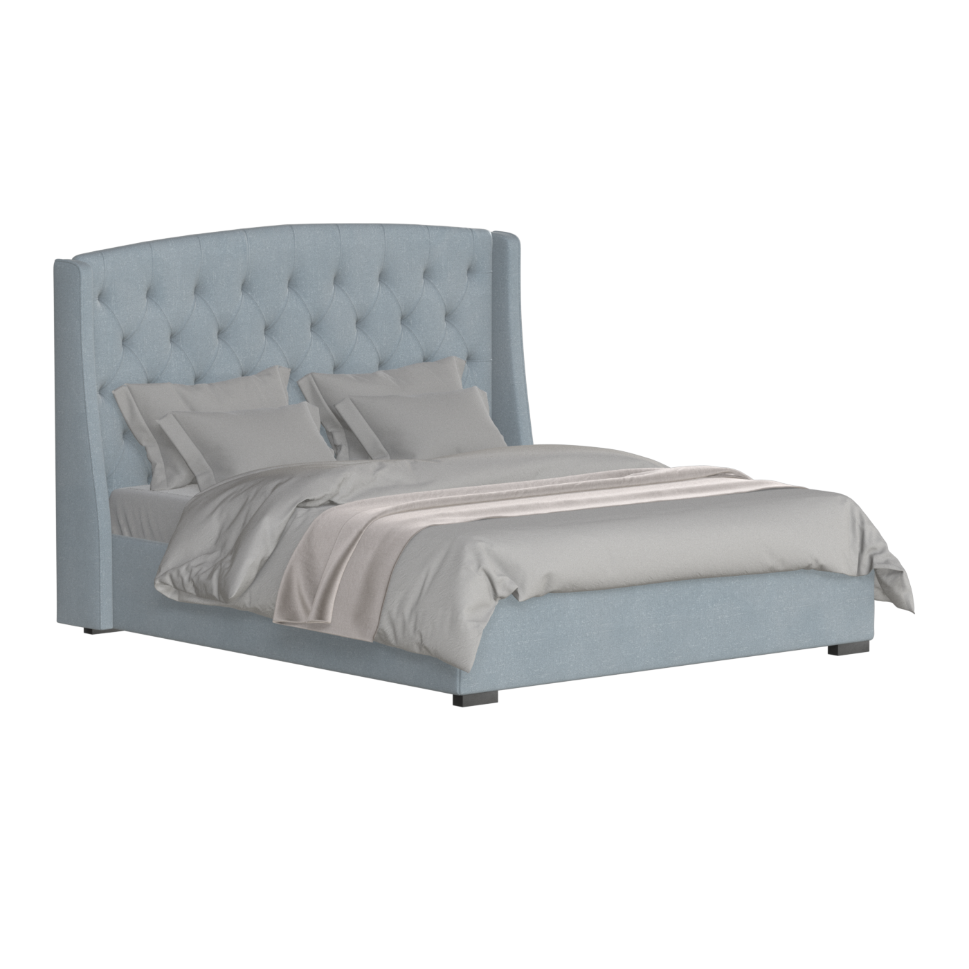 Sophia Upholstered Bed with Buttoned Headboard