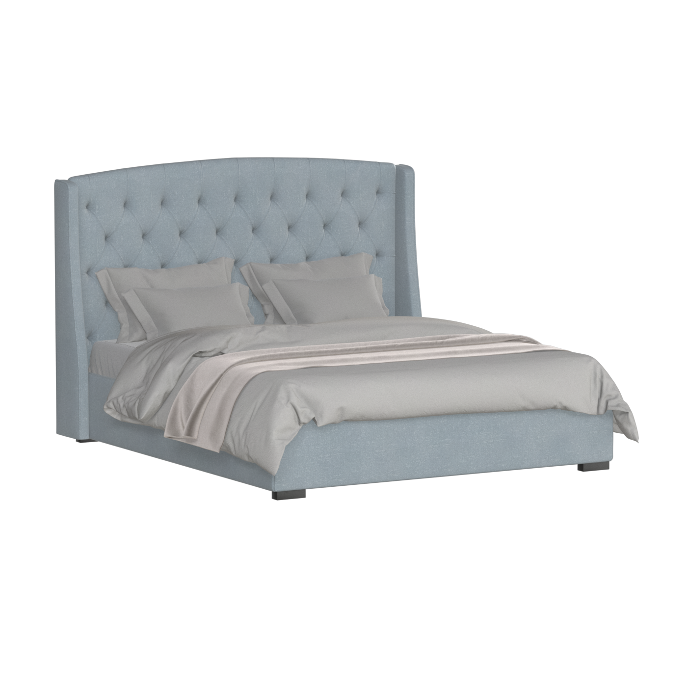 Sophia Upholstered Bed with Buttoned Headboard