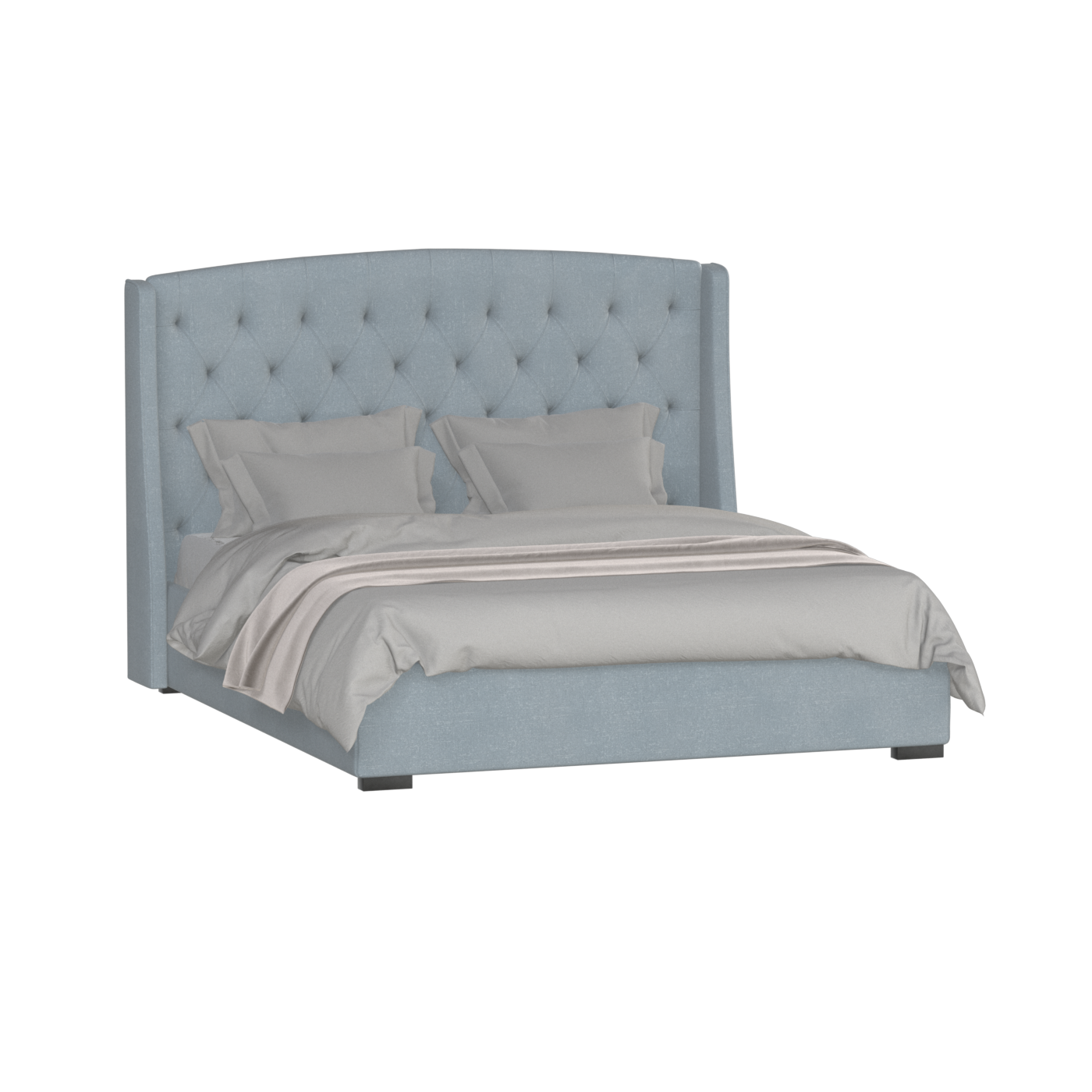 Sophia Upholstered Bed with Buttoned Headboard