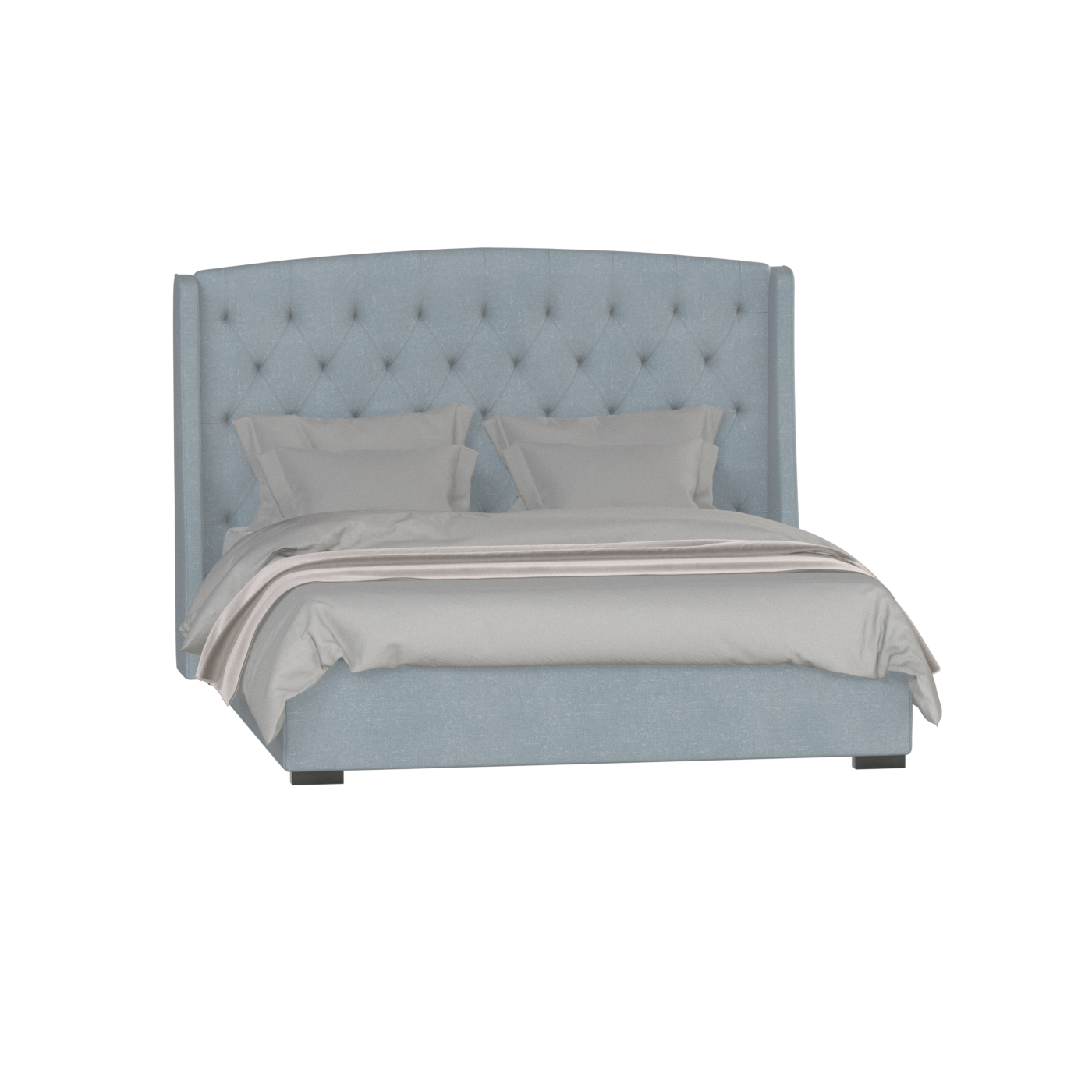 Sophia Upholstered Bed with Buttoned Headboard