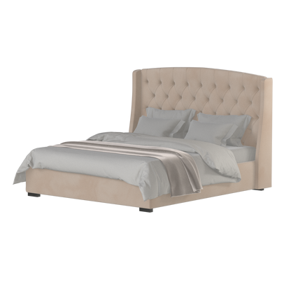 Sophia Upholstered Bed with Buttoned Headboard