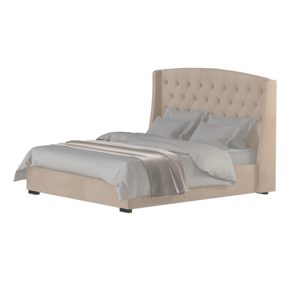 Sophia Upholstered Bed with Buttoned Headboard