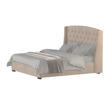 Sophia Upholstered Bed with Buttoned Headboard