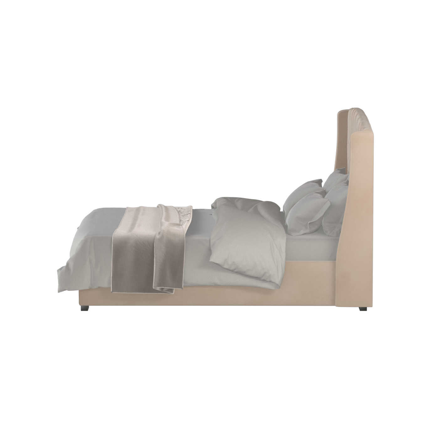 Sophia Upholstered Bed with Buttoned Headboard
