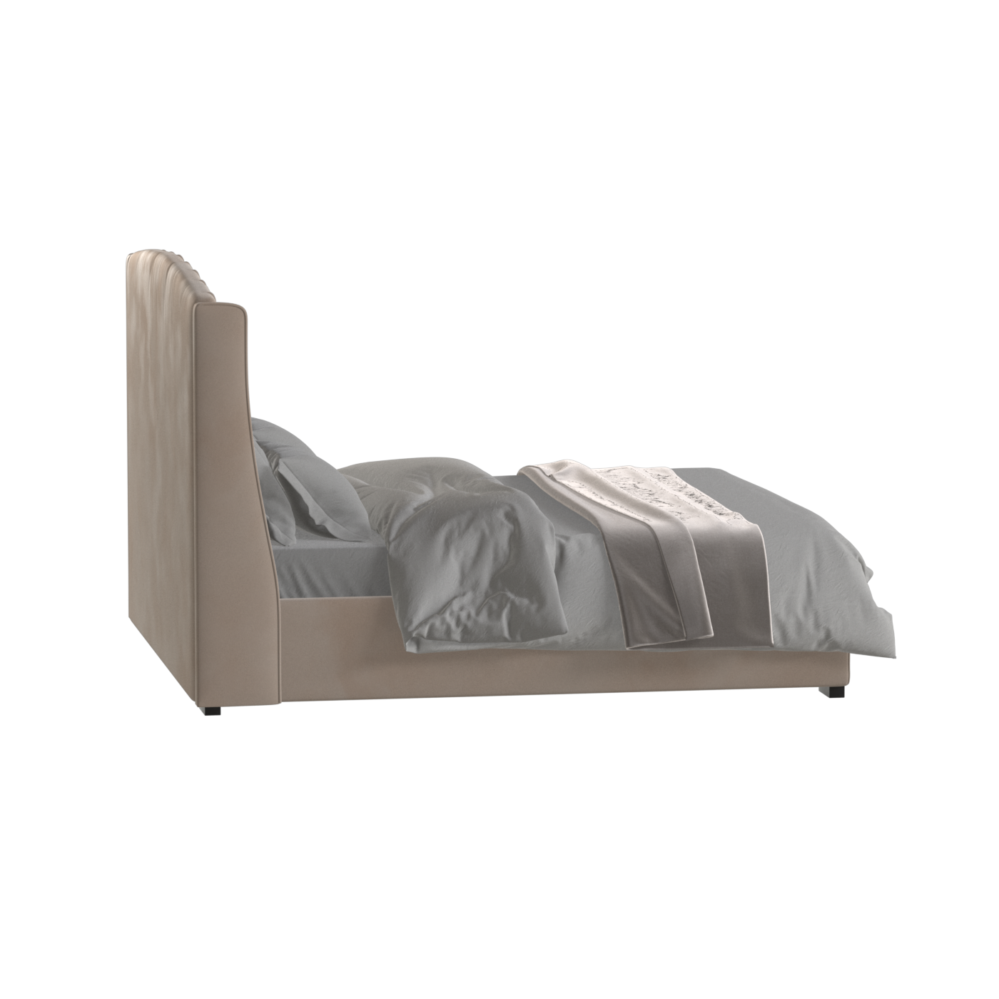 Sophia Upholstered Bed with Buttoned Headboard
