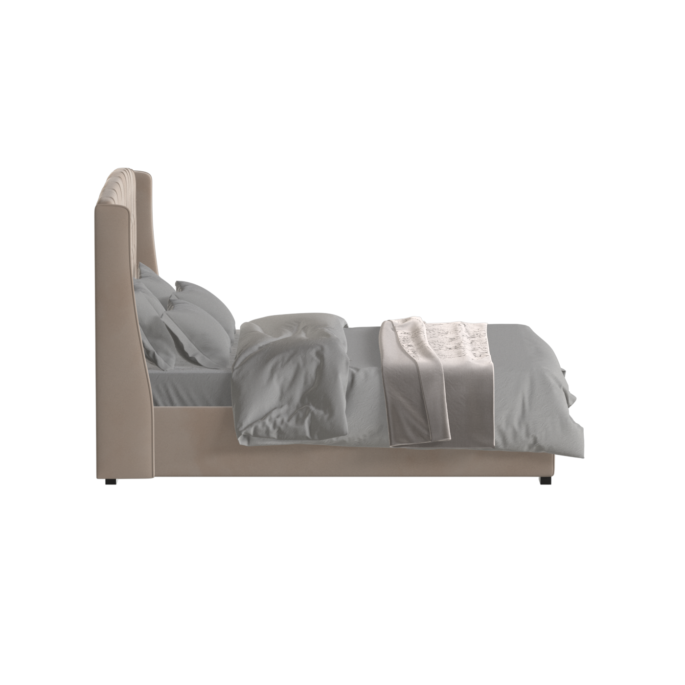 Sophia Upholstered Bed with Buttoned Headboard