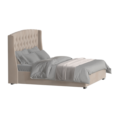 Sophia Upholstered Bed with Buttoned Headboard