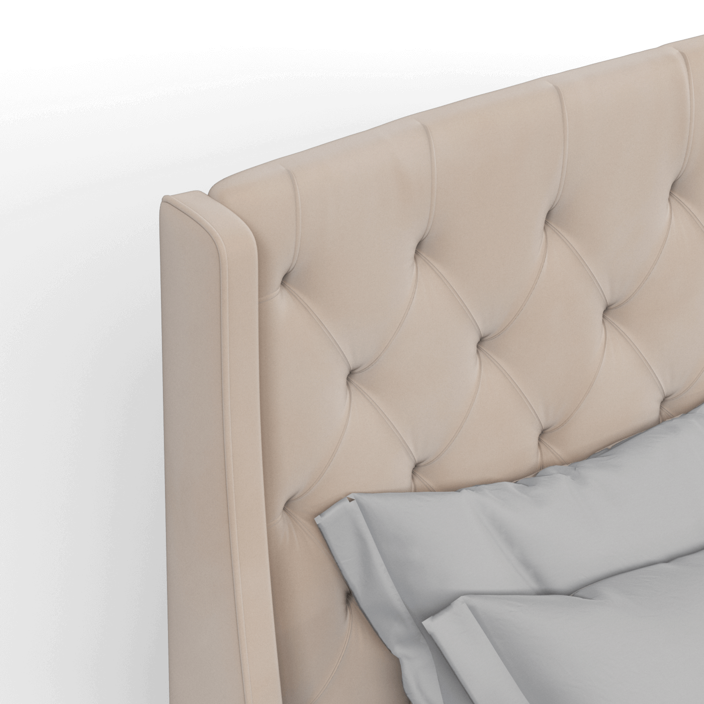 Sophia Upholstered Bed with Buttoned Headboard
