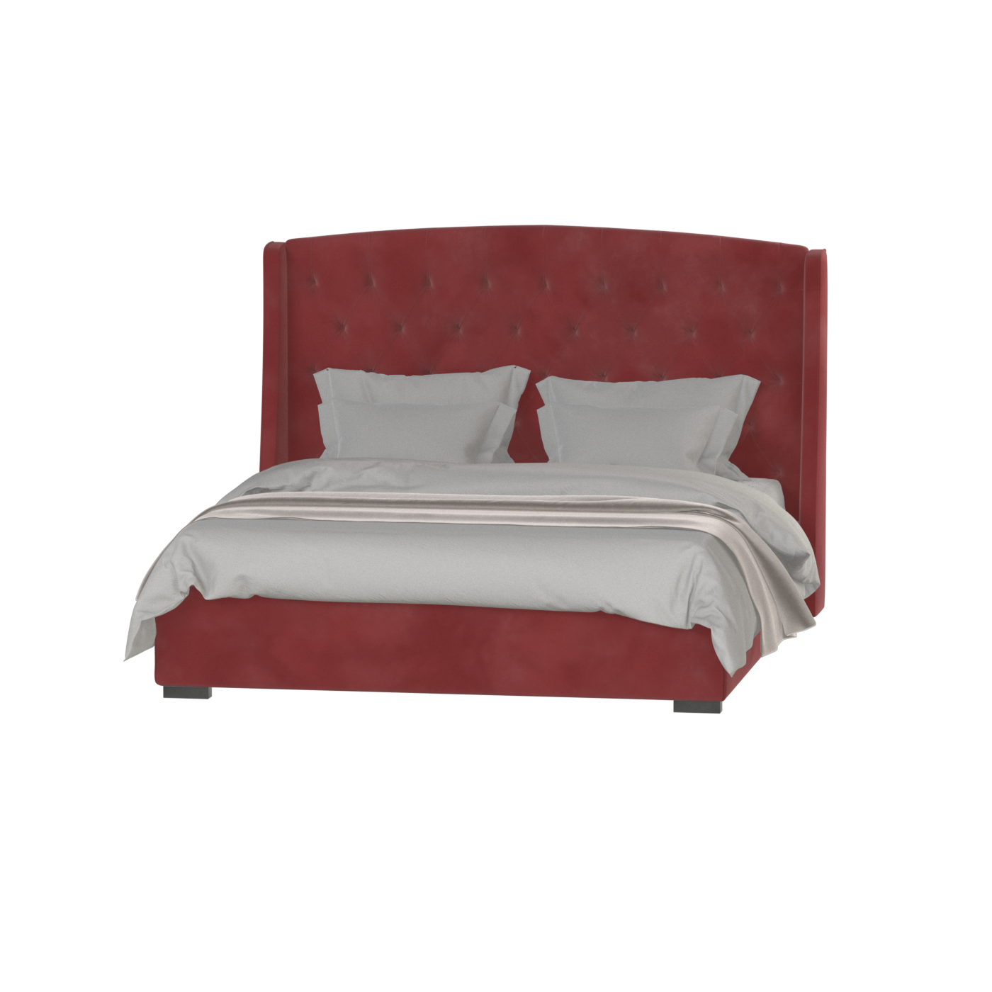 Sophia Upholstered Bed with Buttoned Headboard