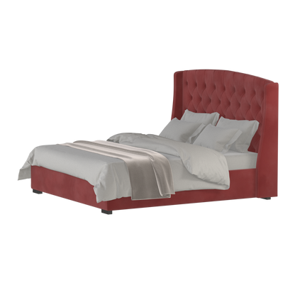 Sophia Upholstered Bed with Buttoned Headboard