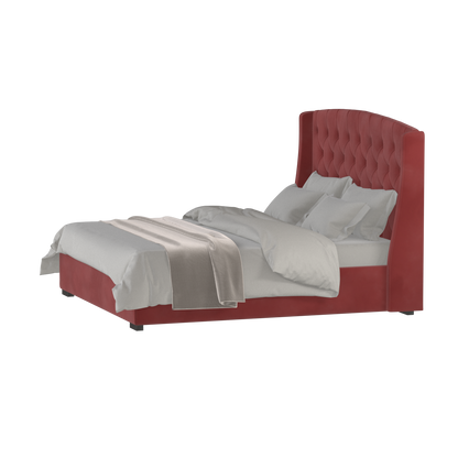 Sophia Upholstered Bed with Buttoned Headboard