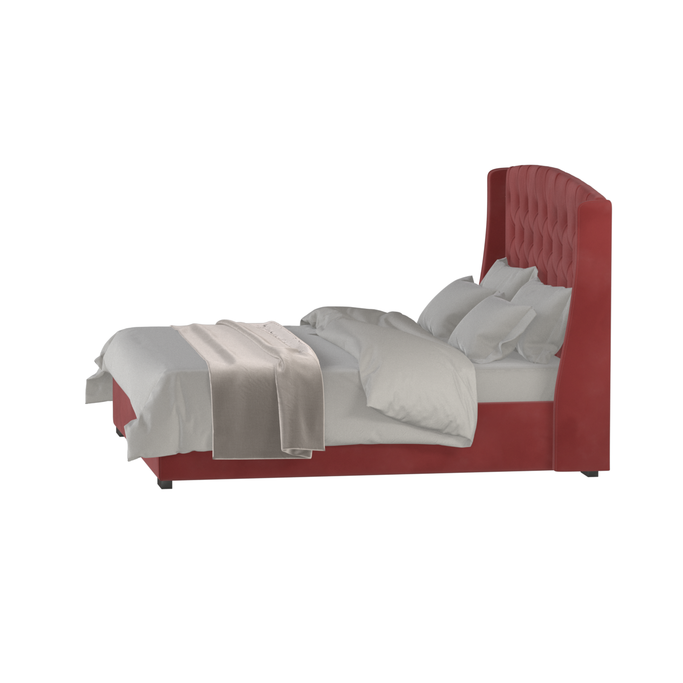Sophia Upholstered Bed with Buttoned Headboard