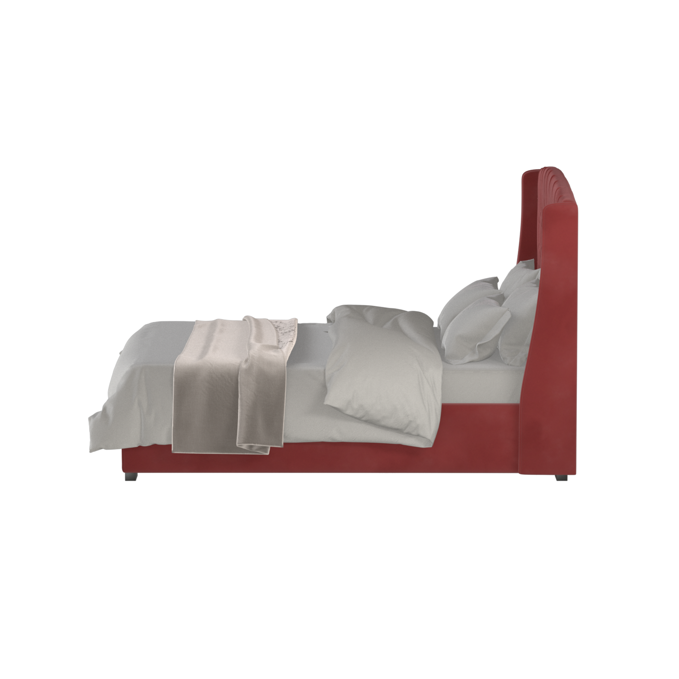 Sophia Upholstered Bed with Buttoned Headboard