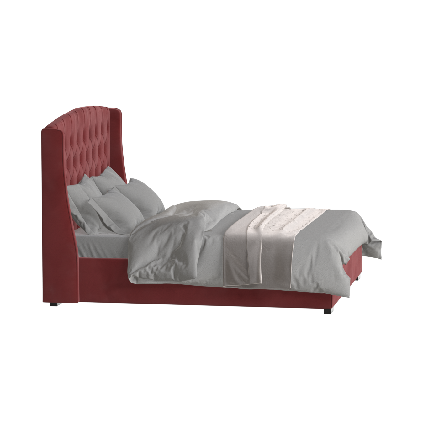 Sophia Upholstered Bed with Buttoned Headboard