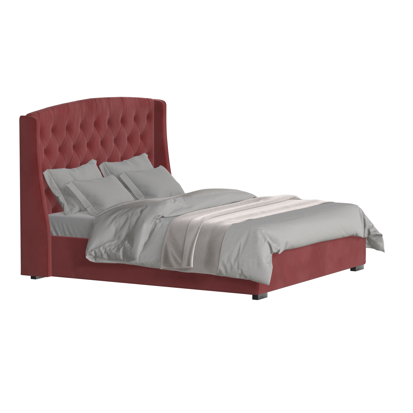 Sophia Upholstered Bed with Buttoned Headboard
