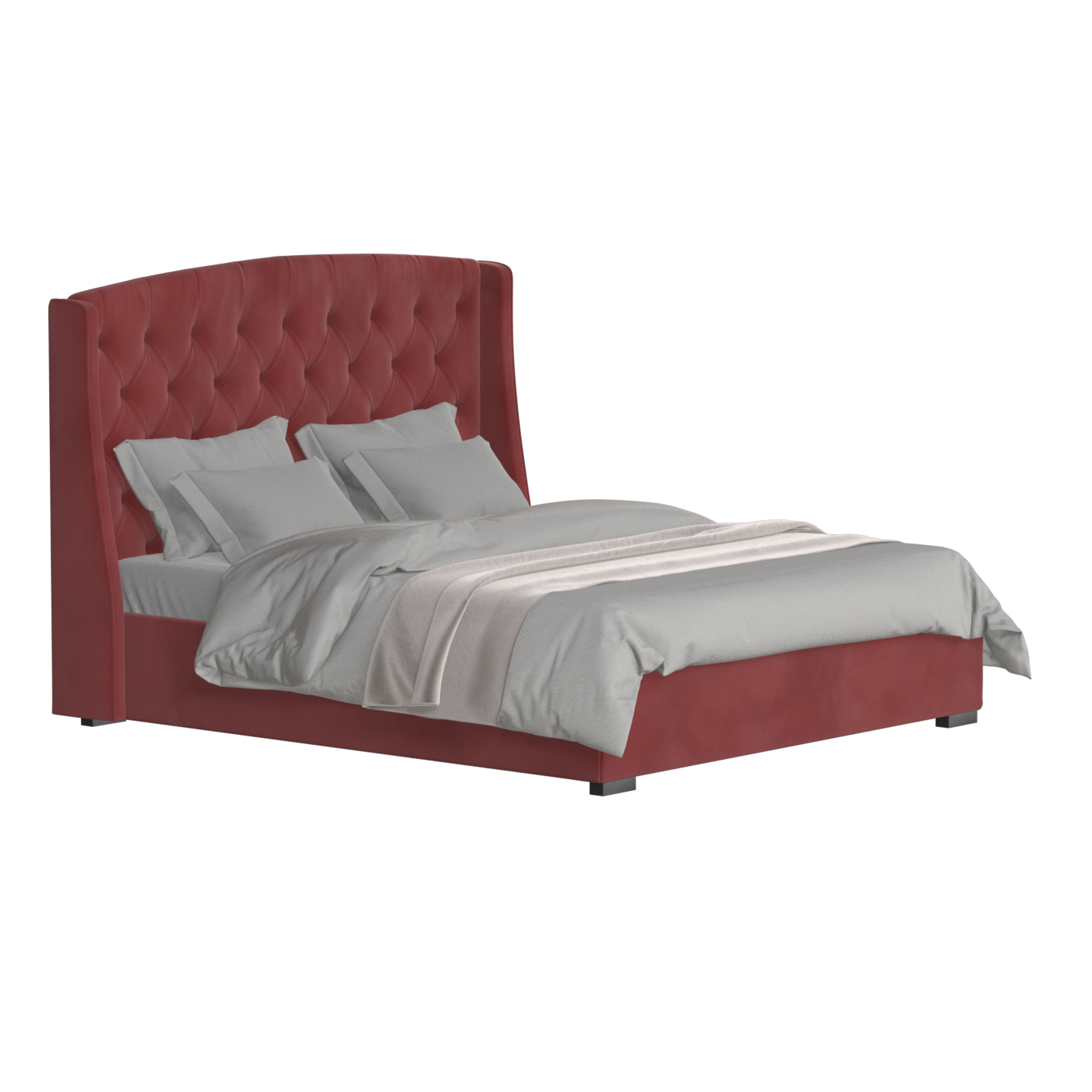 Sophia Upholstered Bed with Buttoned Headboard
