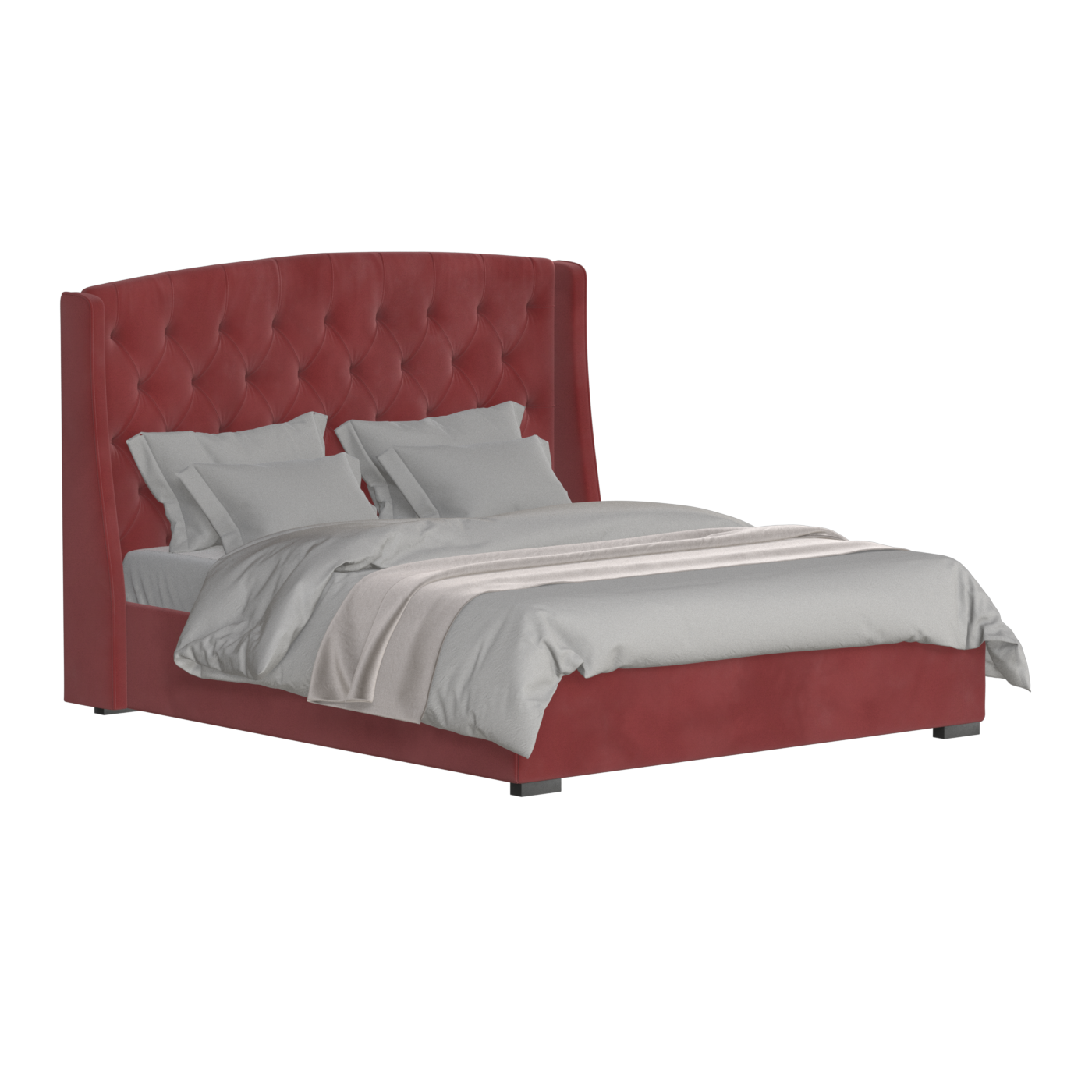 Sophia Upholstered Bed with Buttoned Headboard