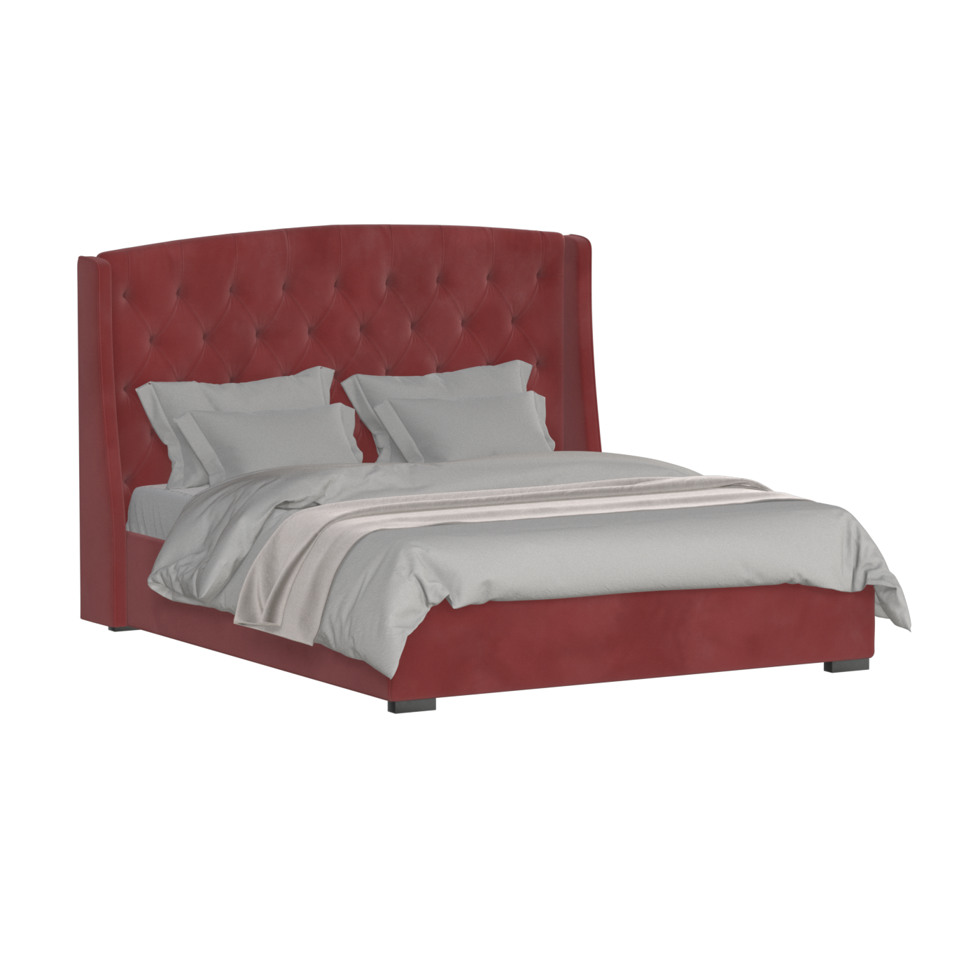 Sophia Upholstered Bed with Buttoned Headboard
