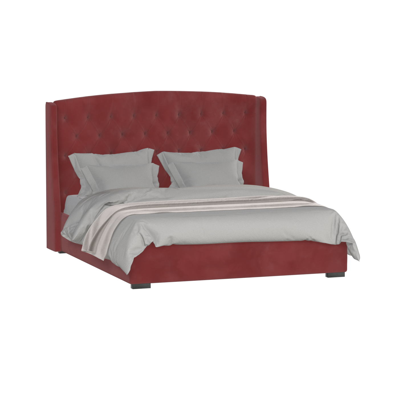 Sophia Upholstered Bed with Buttoned Headboard