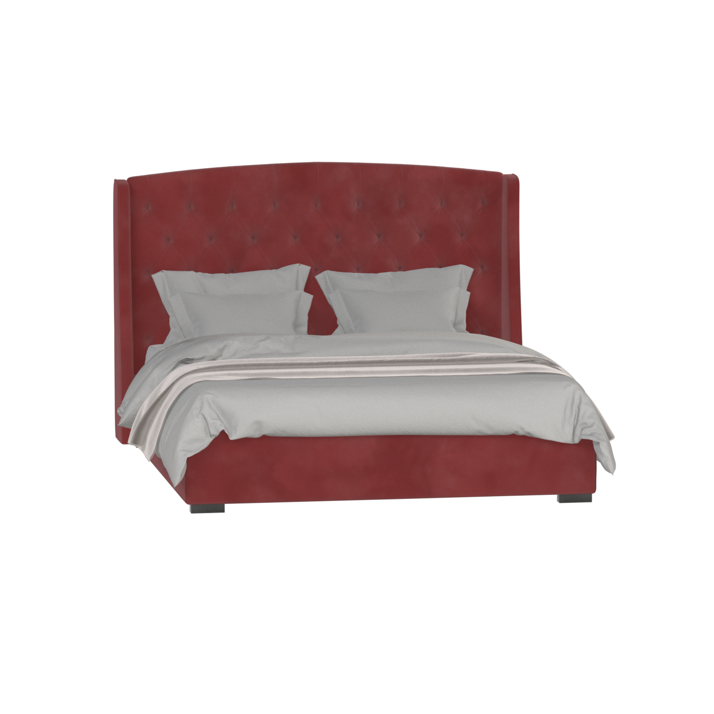 Sophia Upholstered Bed with Buttoned Headboard