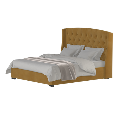 Sophia Upholstered Bed with Buttoned Headboard