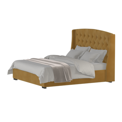 Sophia Upholstered Bed with Buttoned Headboard