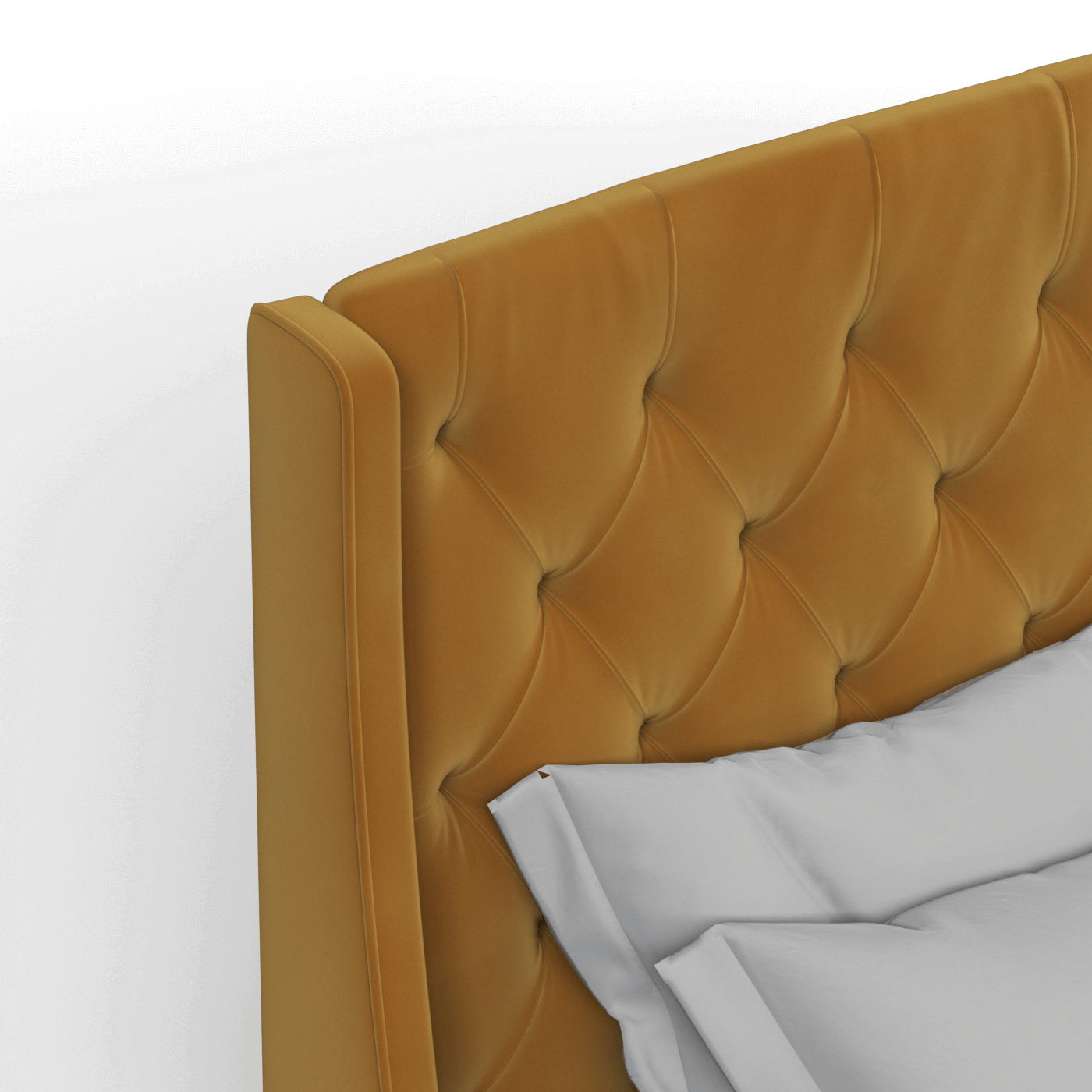 Sophia Upholstered Bed with Buttoned Headboard