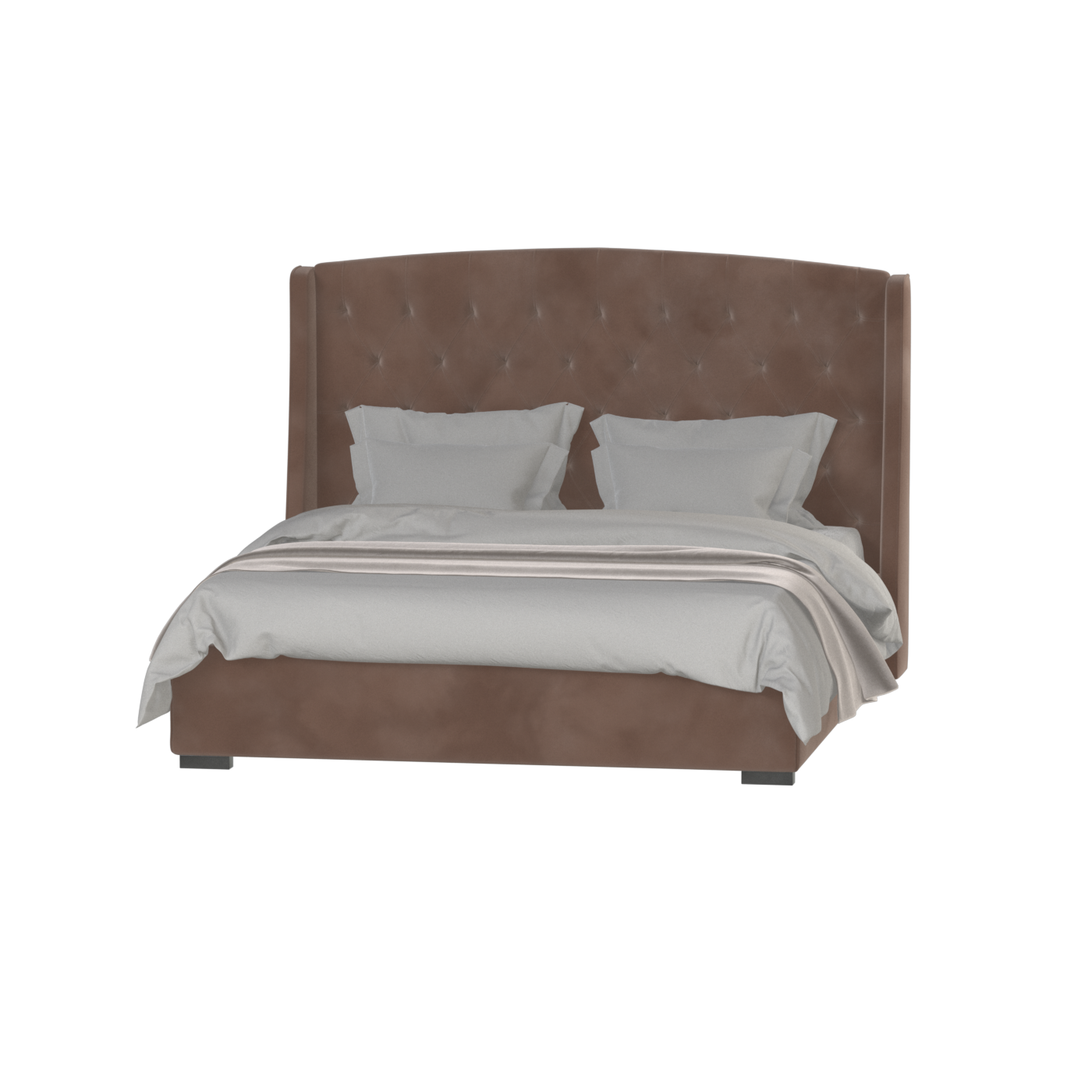 Sophia Upholstered Bed with Buttoned Headboard