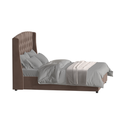 Sophia Upholstered Bed with Buttoned Headboard