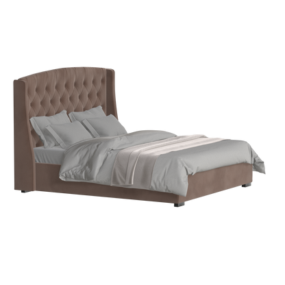 Sophia Upholstered Bed with Buttoned Headboard