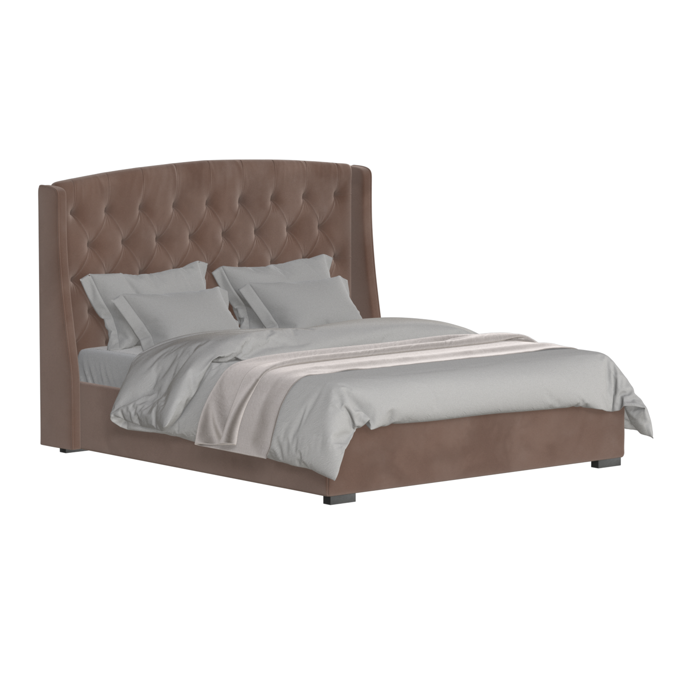 Sophia Upholstered Bed with Buttoned Headboard