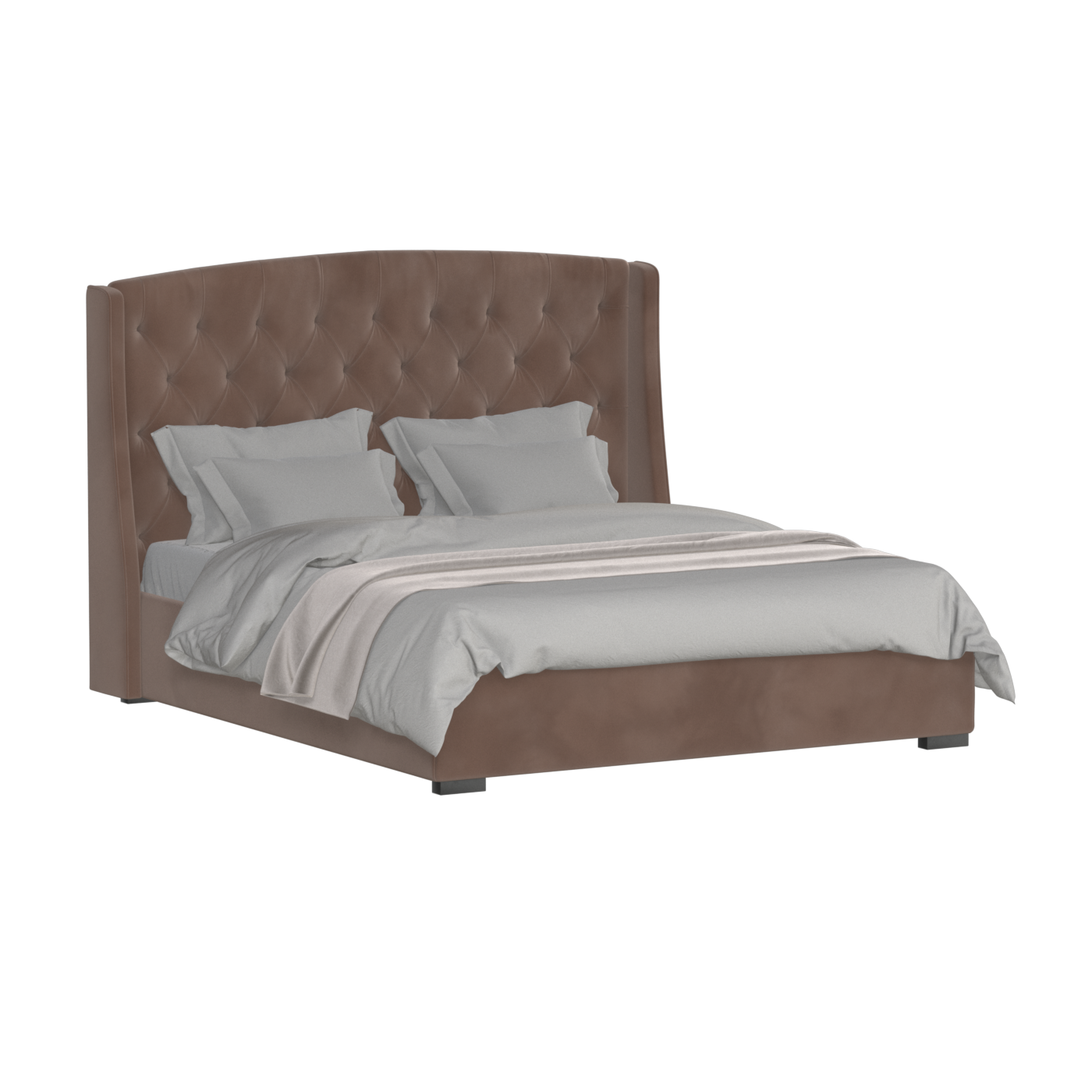 Sophia Upholstered Bed with Buttoned Headboard
