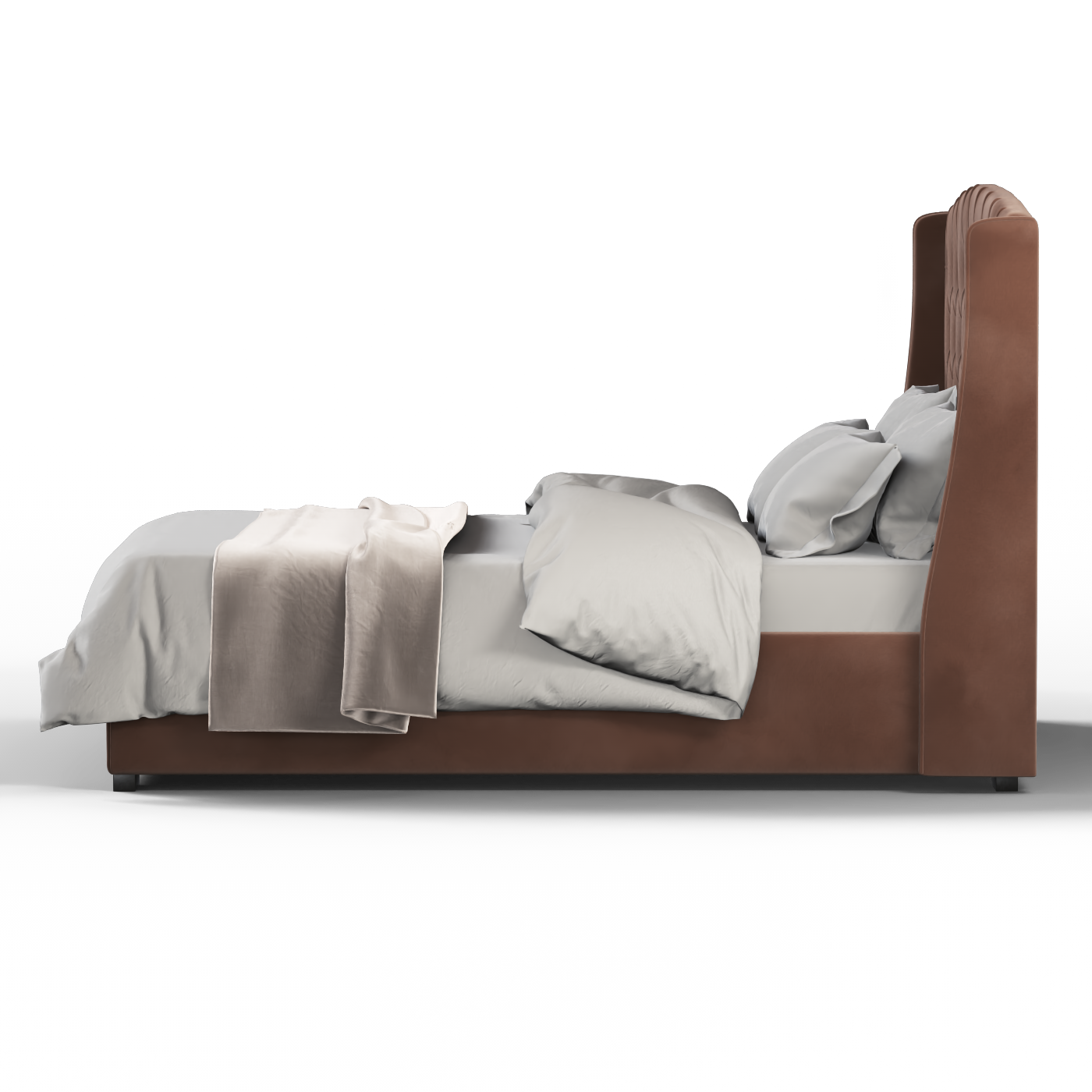Sophia Upholstered Bed with Buttoned Headboard
