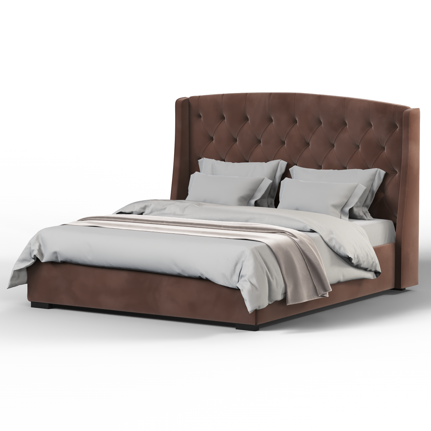 Sophia Upholstered Bed with Buttoned Headboard